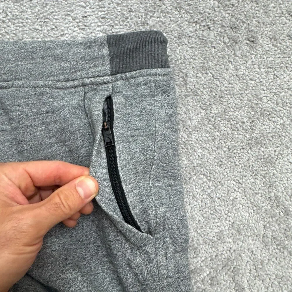 J.Crew Knit Goods Sim Fit Jogger Sweatpants Mens Large Gray Zip Pocket Casual